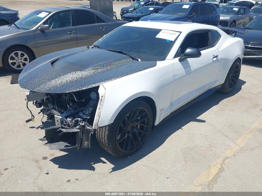 2017 Chevrolet Camaro Zl1, Удар спереди, IAAI, VIN 1G1FK1R65H0199908 — фото 2