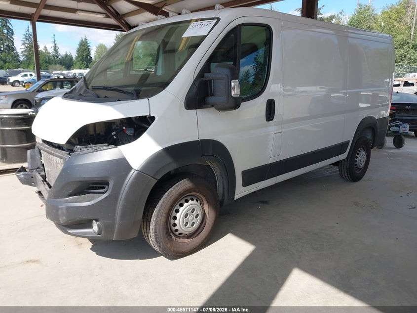 Vin: 3c6mrvwg3re154805, lot: 46069476, ram promaster 3500 tradesman low roof 136 wb w/pass seat 20242