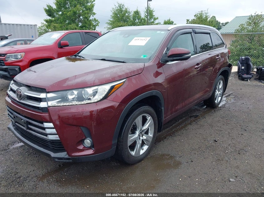 2017 Toyota Highlander, Левый зад, IAAI, VIN 5TDDZRFH2HS474887 — фото 2