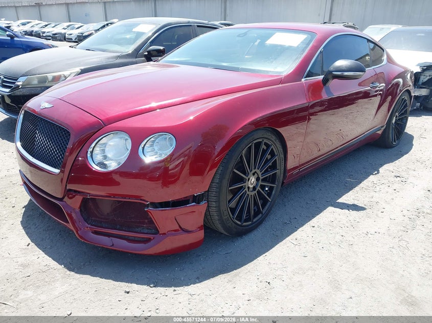 2013 Bentley Continental GT, Левый зад, IAAI, VIN SCBFT7ZA2DC083685 — фото 2