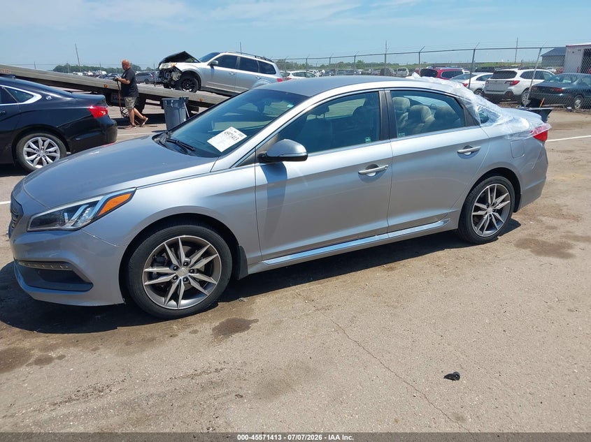 2017 Hyundai Sonata, Storm Damage, IAAI, VIN 5NPE34AB5HH496805 — photo 2