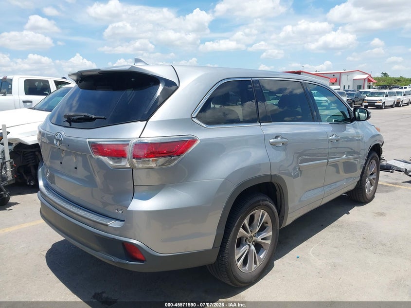 Vin: 5tdzkrfh1gs155800, lot: 46069919, toyota highlander le plus v6 20164