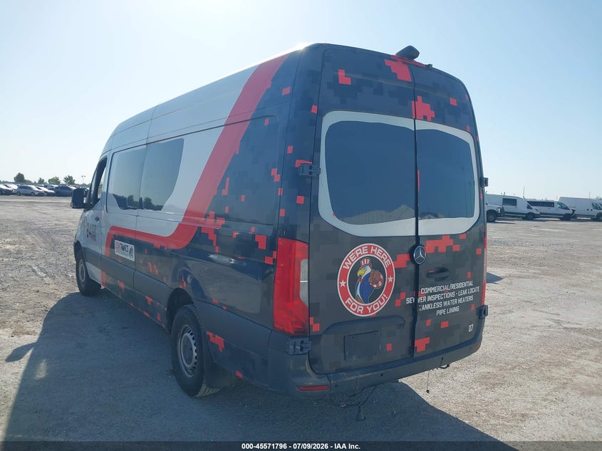Vin: wd4pf1cd0kp132953, lot: 46070126, mercedes-benz sprinter 2500 high roof v6 20193