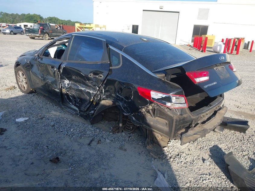 Vin: knagt4l34g5111227, lot: 46070203, kia optima lx 20163