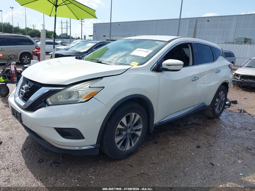 2016 Nissan Murano, Удар ззаду, IAAI, VIN 5N1AZ2MGXGN126162 — фото 2
