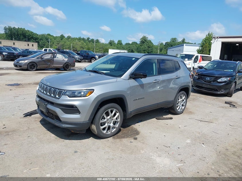 2022 Jeep Compass, Rear, IAAI, VIN 3C4NJDFB0NT200681 — photo 2