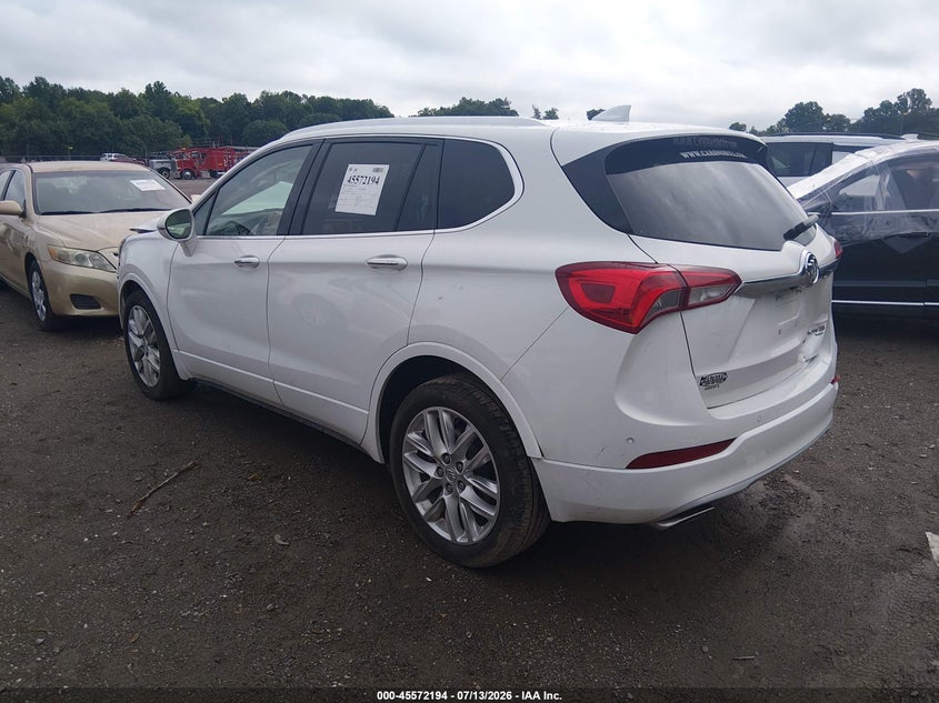 Vin: lrbfx3sxxkd013544, lot: 46070523, buick envision awd premium i 20193
