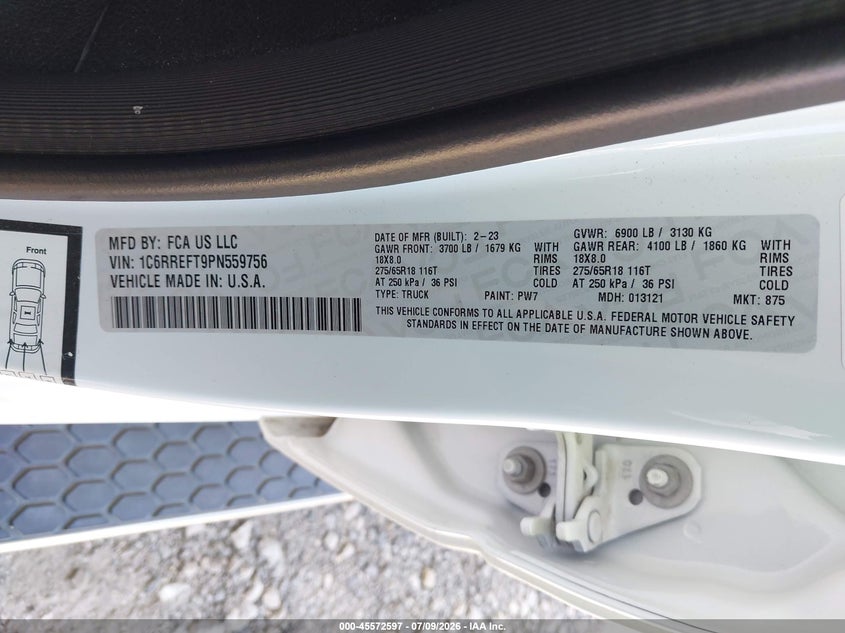 2023 RAM 1500 PICKUP 5.7L V-8 VVT, 395HP
