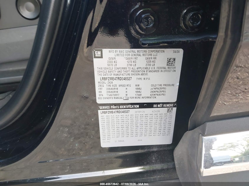 2024 Buick Envision Preferred Awd VIN: LRBFZME47RD048327 Lot: 45572642