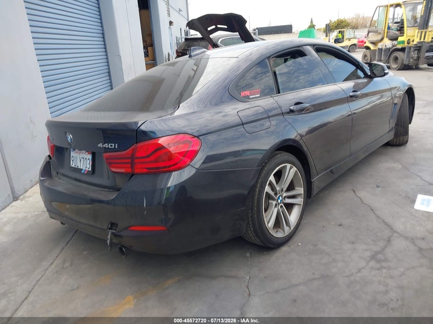 Vin: wba4j7c57jbh15569, lot: 46071049, bmw 440i gran coupe xdrive 20184