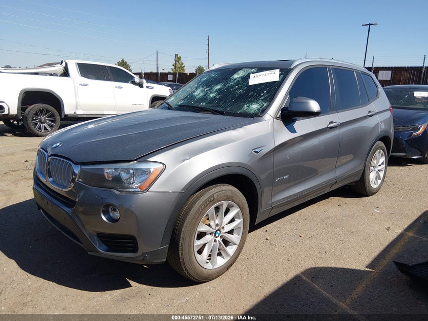 Vin: 5uxwx9c52h0t07228, lot: 46071080, bmw x3 xdrive28i 20172