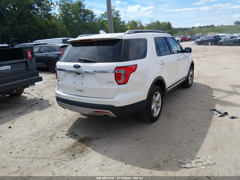Vin: 1fm5k8d88hge40268, lot: 46071086, ford explorer xlt 20174