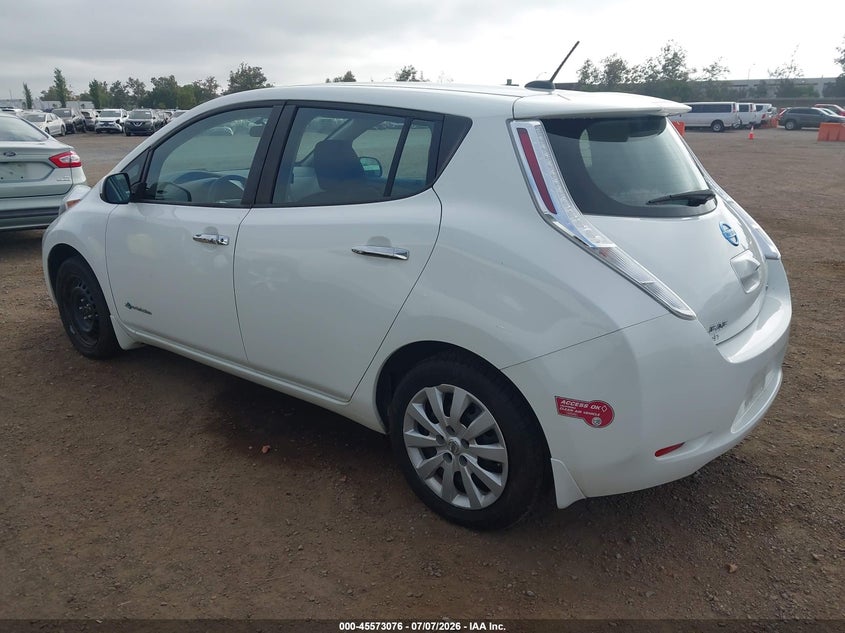 Vin: 1n4az0cp5fc320639, lot: 46071405, nissan leaf s 20153