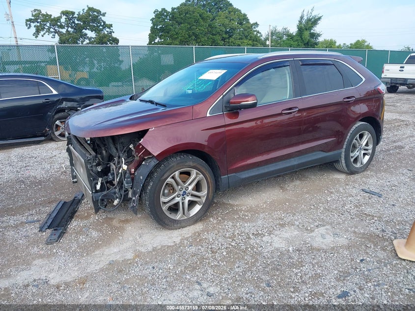 Vin: 2fmpk4k8xgbb43609, lot: 46071488, ford edge titanium 20162