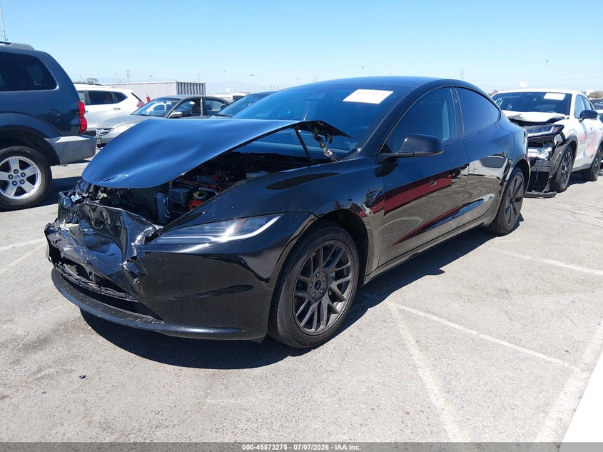 2025 Tesla Model 3, Front End, IAAI, VIN 5YJ3E1EA4SF971142 — photo 2