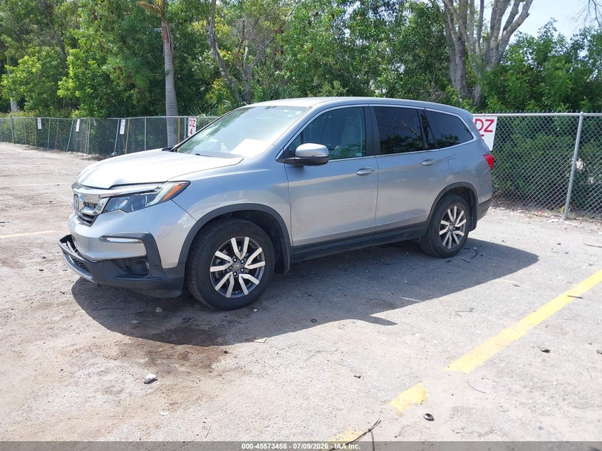 2019 Honda Pilot, Удар спереду, IAAI, VIN 5FNYF5H3XKB042077 — фото 2