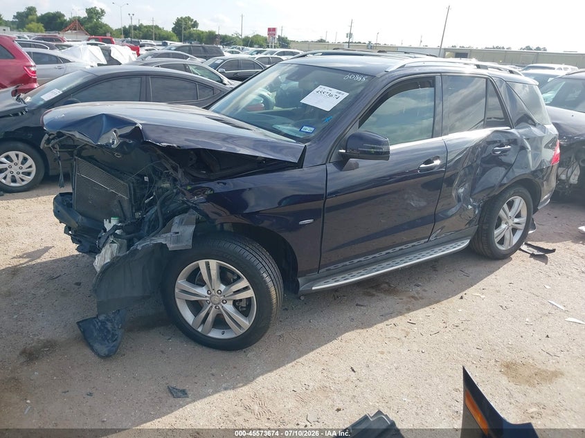 2012 Mercedes-Benz Ml 350 4Matic, Удар спереди, IAAI, VIN 4JGDA5HB3CA014311 — фото 2