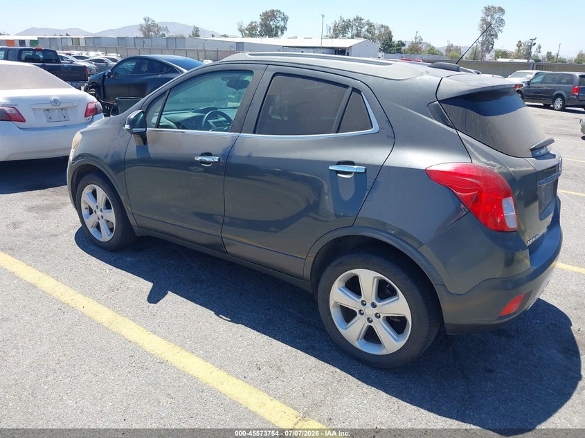 Vin: kl4cjasb7gb590639, lot: 46072083, buick encore 20163