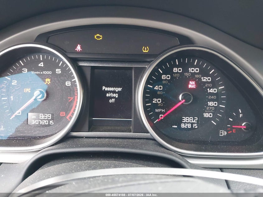 2015 AUDI Q7 SPORT UTILITY VEHICLE 3.0L V-6 DI, DOHC, VVT, SUPERCHARGER, 280HP