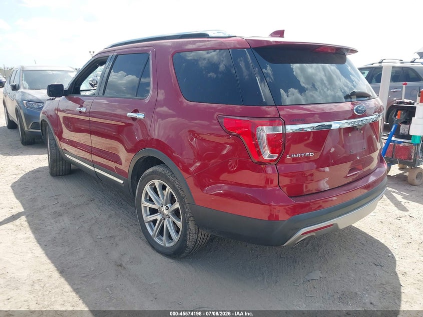 Vin: 1fm5k8f8xggc15393, lot: 46072527, ford explorer limited 20163