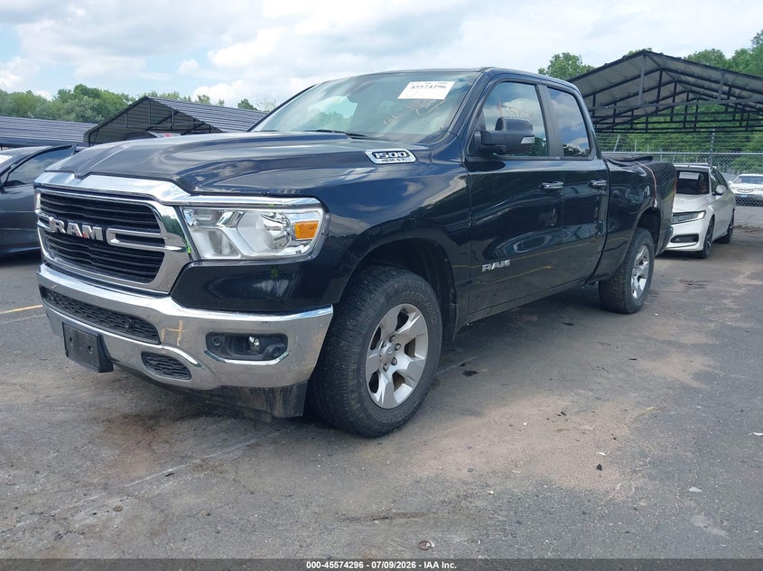 Vin: 1c6srfbt4kn706877, lot: 46072625, ram 1500 big horn/lone star  4x4 6'4 box 20192