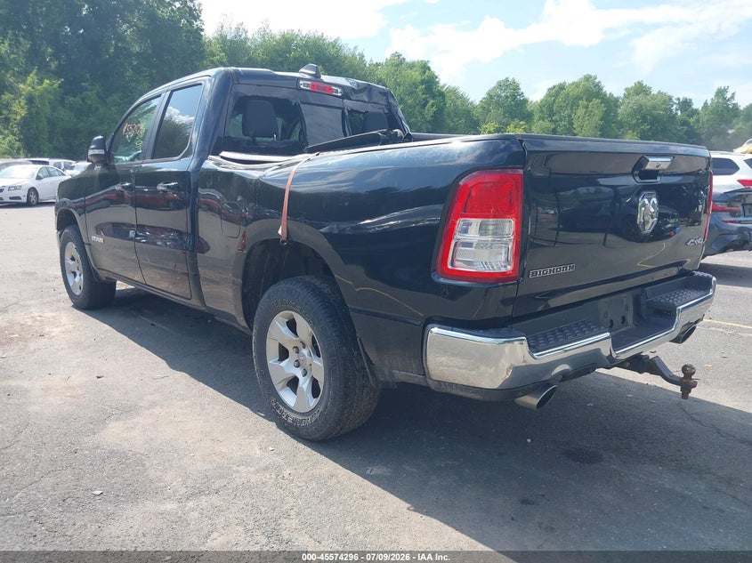 Vin: 1c6srfbt4kn706877, lot: 46072625, ram 1500 big horn/lone star  4x4 6'4 box 20193