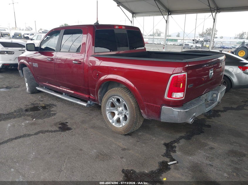 Vin: 1c6rr7nt0hs780713, lot: 46072719, ram 1500 laramie  4x4 5'7 box 20173