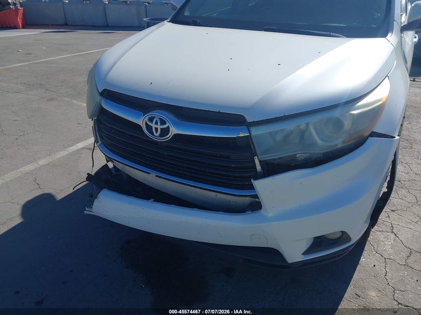 2015 Toyota Highlander Xle V6 VIN: 5TDKKRFH9FS118817 Lot: 45574467