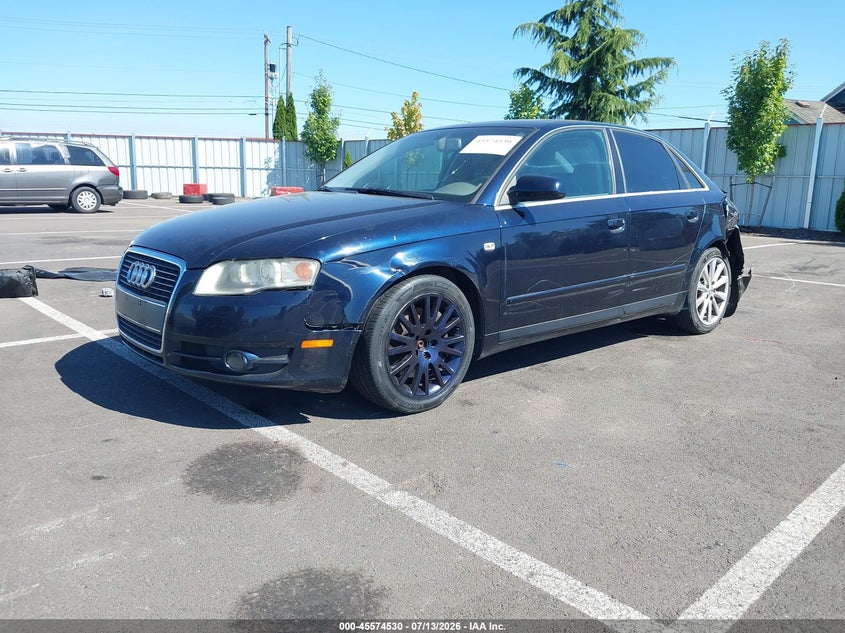 2007 Audi A4, Правый зад, IAAI, VIN WAUAF78E67A036398 — фото 2