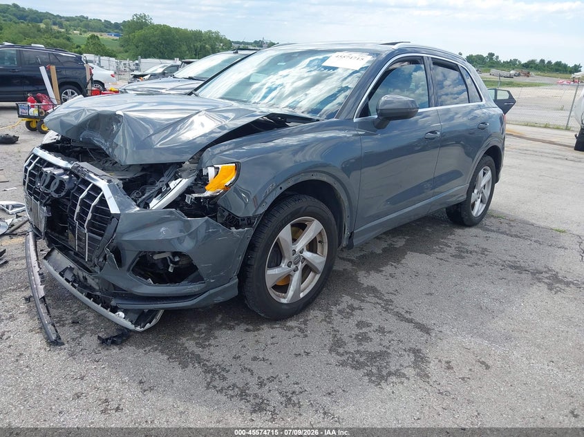 Vin: wa1aecf38l1025956, lot: 46073044, audi q3 premium 45 tfsi quattro tiptronic 20202