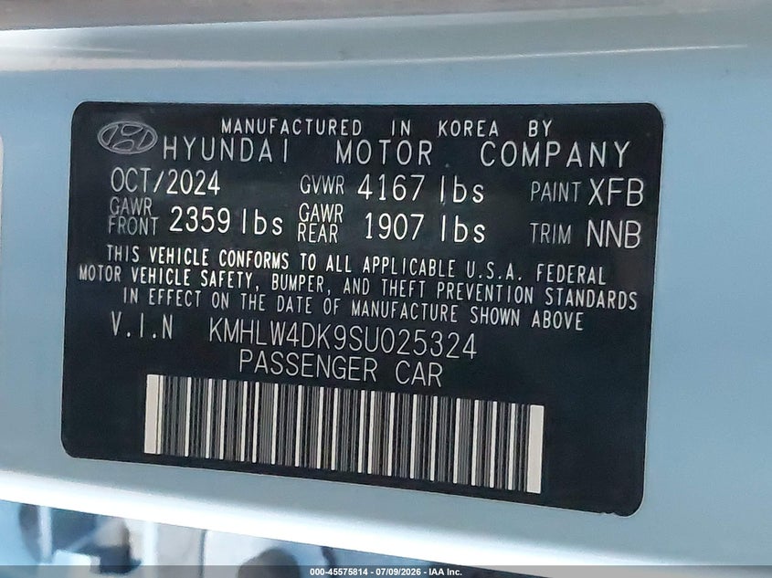 2025 Hyundai Elantra N VIN: KMHLW4DK9SU025324 Lot: 45575814