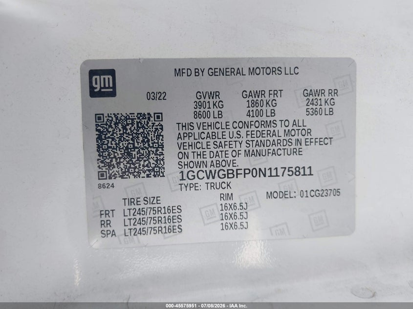 2022 CHEVROLET EXPRESS CARGO RWD 2500 EXTENDED WHEELBASE WT · Фото 9