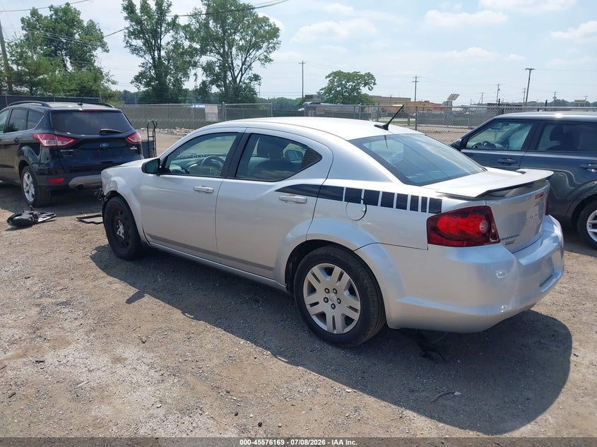 Vin: 1c3cdzab8cn102938, lot: 46074522, dodge avenger se 20123