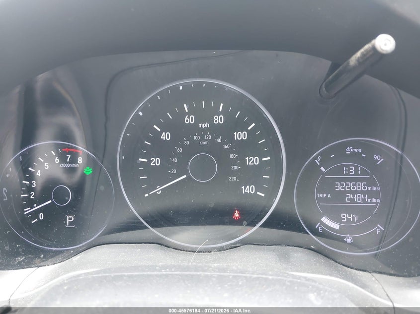 2019 Honda Hr-V Lx VIN: 3CZRU6H39KM706696 Lot: 45576184