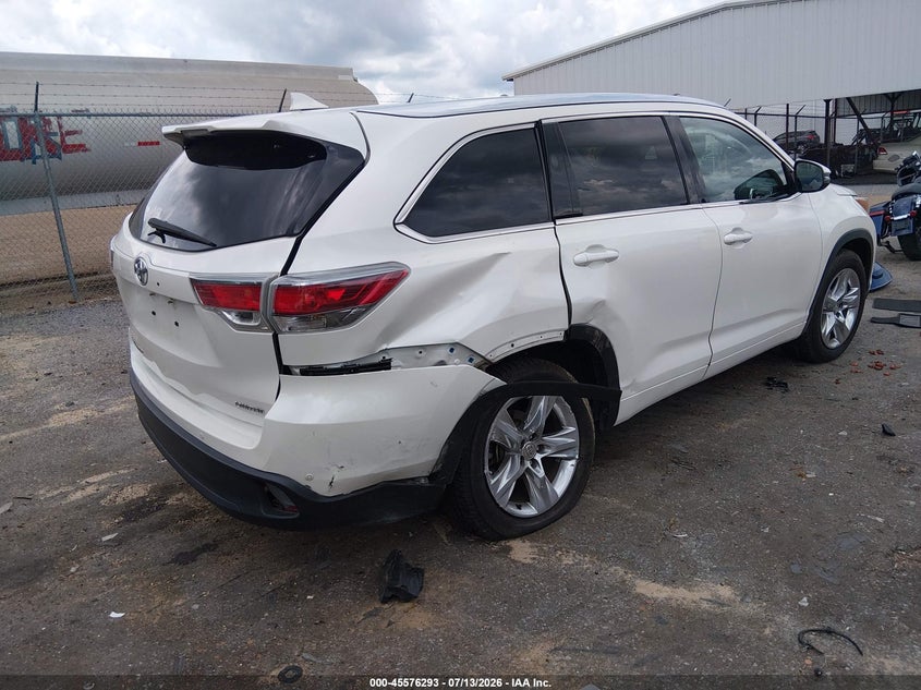 Vin: 5tdykrfh4es029777, lot: 46074646, toyota highlander limited v6 20144