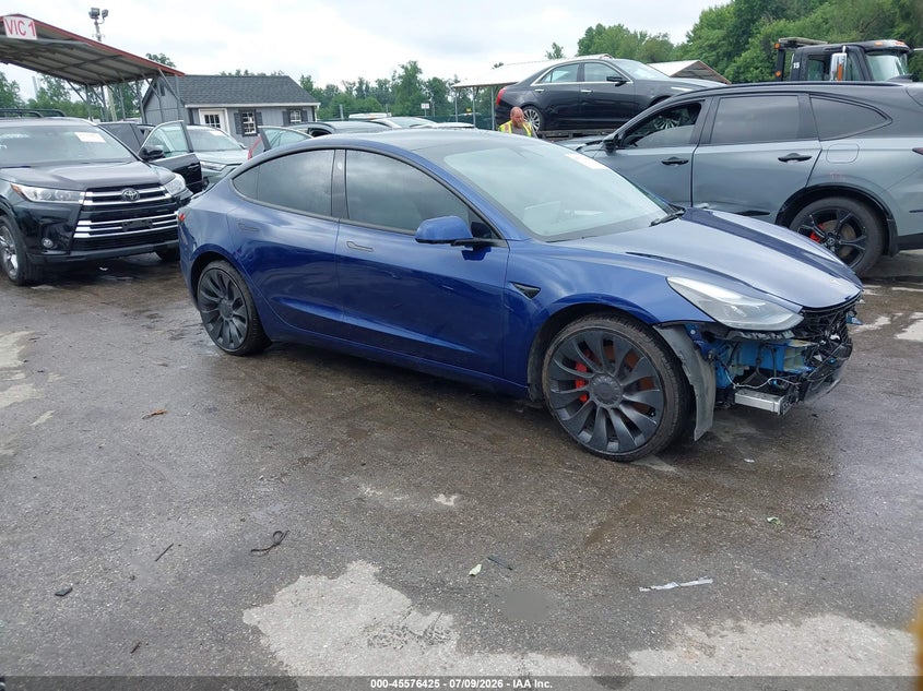Vin: 5yj3e1ec0pf586489, lot: 46074778, tesla model 3 performance dual motor all-wheel drive 2023 img_1