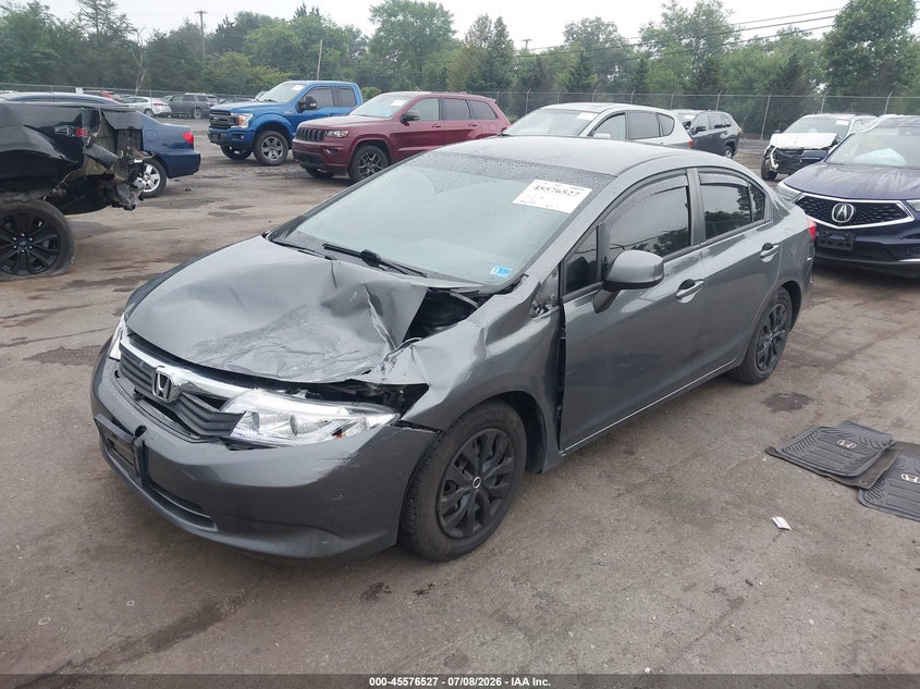 2012 Honda Civic, Front End, IAAI, VIN 19XFB2F53CE357638 — photo 2