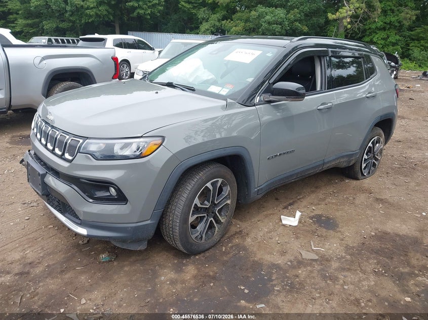 2022 Jeep Compass, Right Front, IAAI, VIN 3C4NJDCB2NT177411 — photo 2