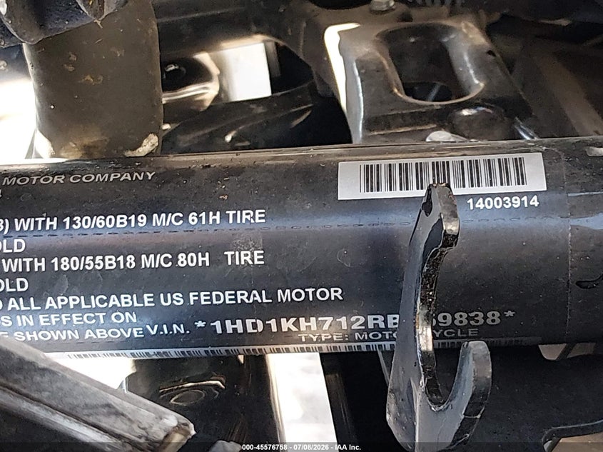 2024 Harley-Davidson Fltrx VIN: 1HD1KH712RB659838 Lot: 45576758