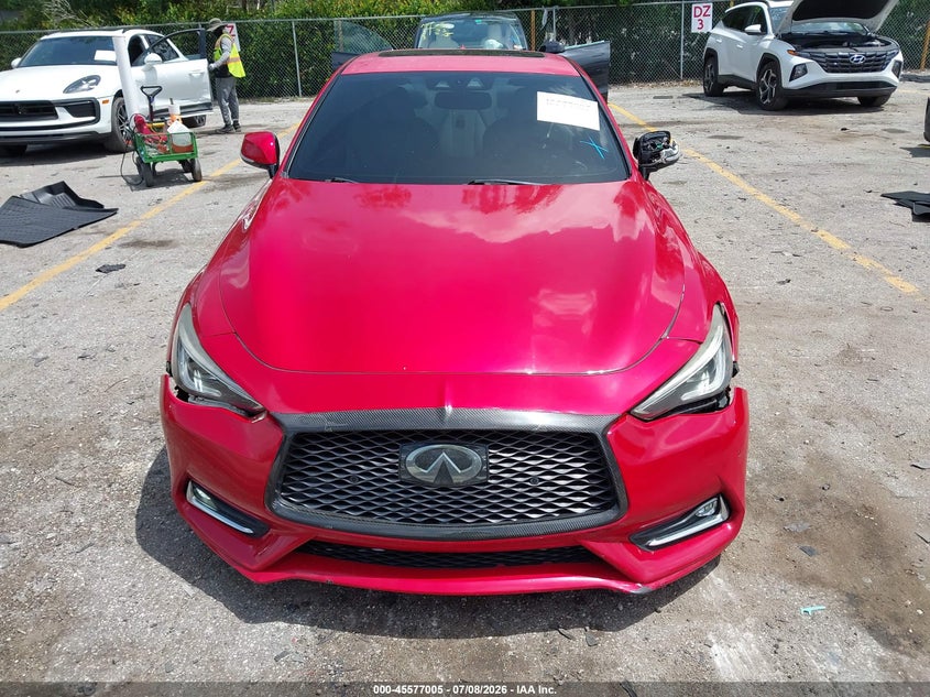 2018 Infiniti Q60 3.0T Red Sport 400 VIN: JN1FV7EL0JM631447 Lot: 45577005