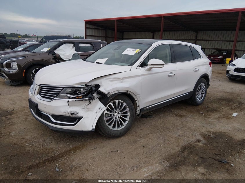 Vin: 2lmtj8kr6gbl40735, lot: 46075438, lincoln mkx select 20162