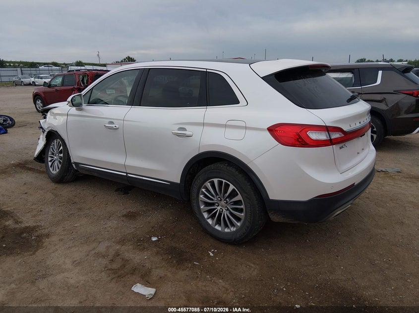 Vin: 2lmtj8kr6gbl40735, lot: 46075438, lincoln mkx select 20163