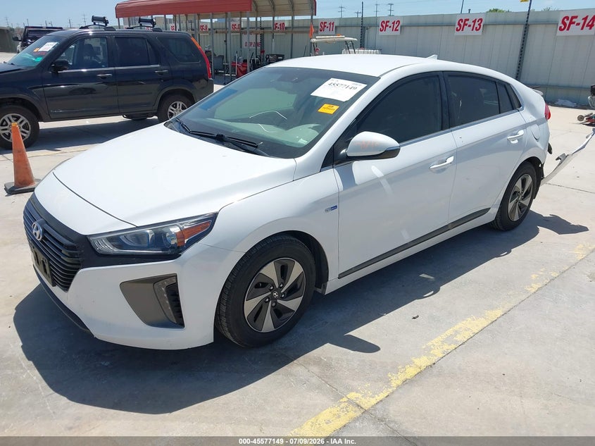 2018 Hyundai Ioniq Hybrid Sel, Левый зад, IAAI, VIN KMHC75LC0JU103288 — фото 2