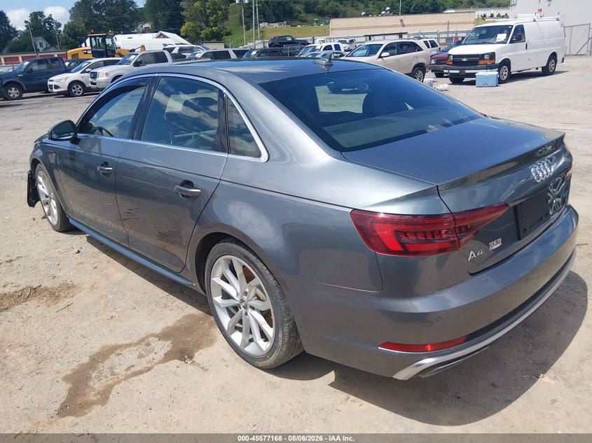 AUDI A4 2019 VIN WAUENAF44KN018186