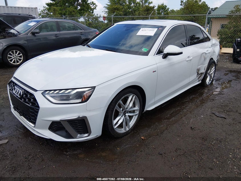 Vin: waueaaf46nn015077, lot: 46075606, audi a4 premium plus 45 tfsi s line quattro s tronic 20222