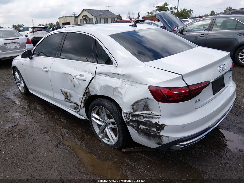 Vin: waueaaf46nn015077, lot: 46075606, audi a4 premium plus 45 tfsi s line quattro s tronic 20223