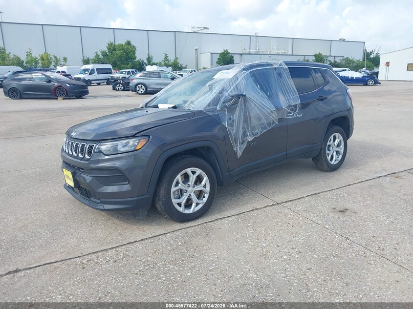 Vin: 3c4njdan0rt168760, lot: 46075775, jeep compass sport 4x4 20242