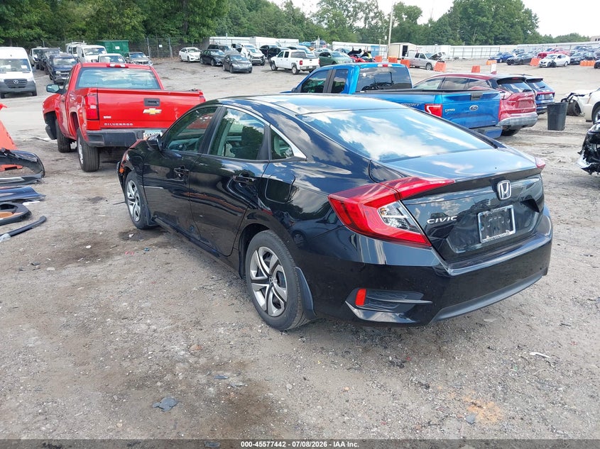 Vin: 19xfc2f53ge003346, lot: 46075795, honda civic lx 20163