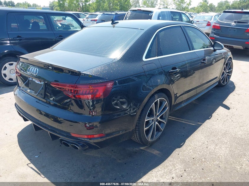 Vin: waub4af49ja128436, lot: 46075979, audi s4 3.0t premium plus 20184