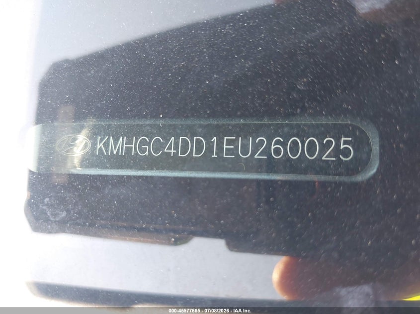 2014 Hyundai Genesis 3.8 VIN: KMHGC4DD1EU260025 Lot: 45577665